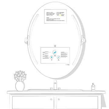 Vanity Mirror Oval Smart